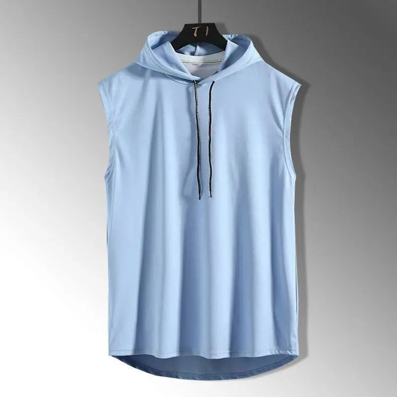 Solid Color 2025 Brand New Men's Tank Tops Vest Sleeveless Tees For Male Hooded Man Vests Tops Hip Hop Men Tank Top T shirt