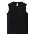 Summer Men's Sleeveless T Shirt New Fashion Summer Basic 100% Cotton Men Women Boyfriend Tank Tops Black White Gray