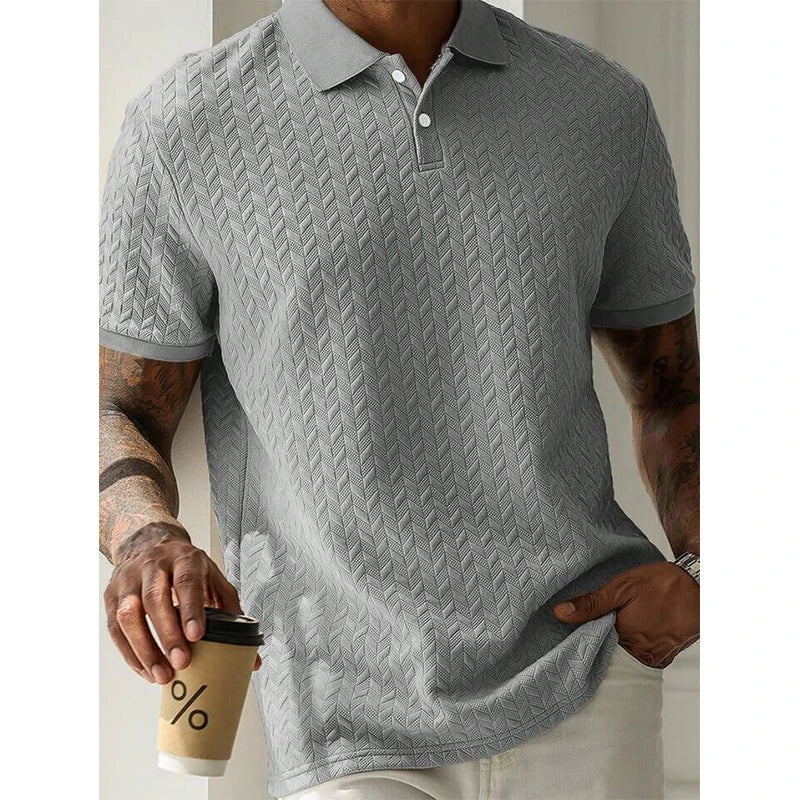 Mens Shirt Summer Short Sleeve Male Streetwear Man Tops Solid Color Poloshirt Brand Breathable Male Shirts Men