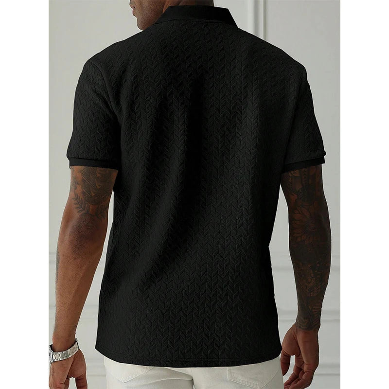 Mens Shirt Summer Short Sleeve Male Streetwear Man Tops Solid Color Poloshirt Brand Breathable Male Shirts Men