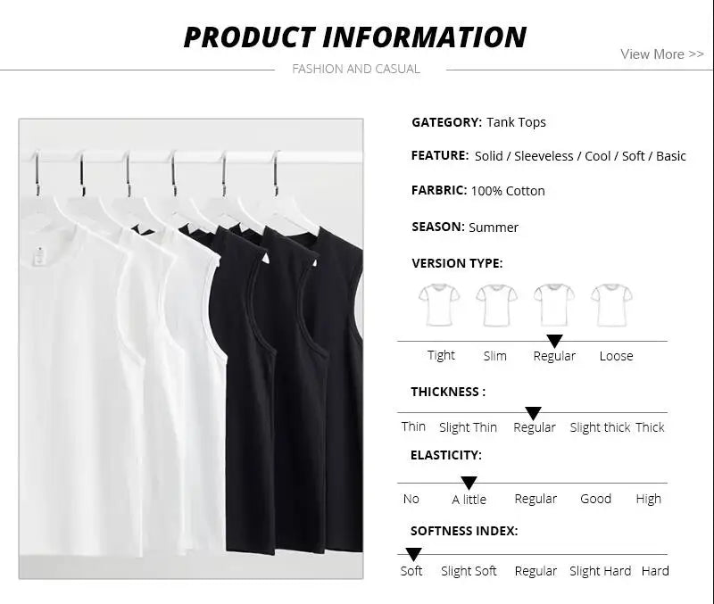 Summer Men's Sleeveless T Shirt New Fashion Summer Basic 100% Cotton Men Women Boyfriend Tank Tops Black White Gray