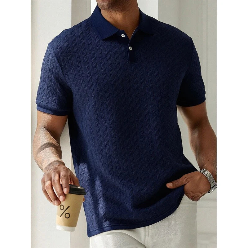 Mens Shirt Summer Short Sleeve Male Streetwear Man Tops Solid Color Poloshirt Brand Breathable Male Shirts Men