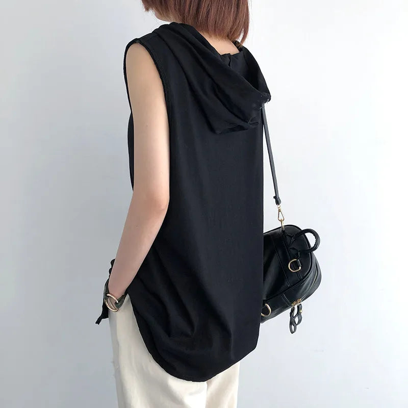 Solid Color 2025 Brand New Men's Tank Tops Vest Sleeveless Tees For Male Hooded Man Vests Tops Hip Hop Men Tank Top T shirt