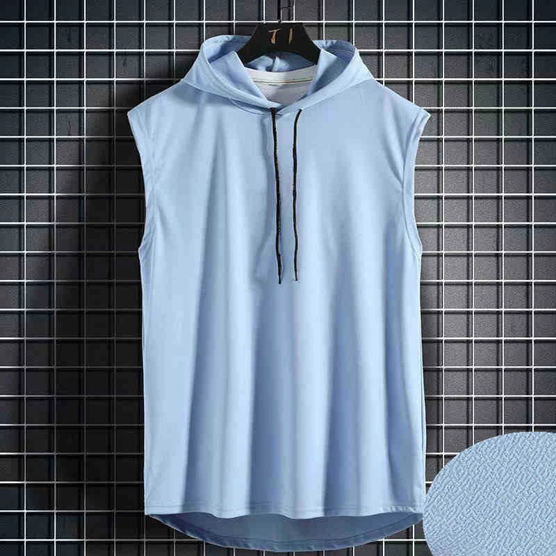 Solid Color 2025 Brand New Men's Tank Tops Vest Sleeveless Tees For Male Hooded Man Vests Tops Hip Hop Men Tank Top T shirt